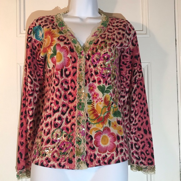 Charlotte Tarantola Sweaters - CHARLOTTE TARANTOLA Silk Cardigan Medium